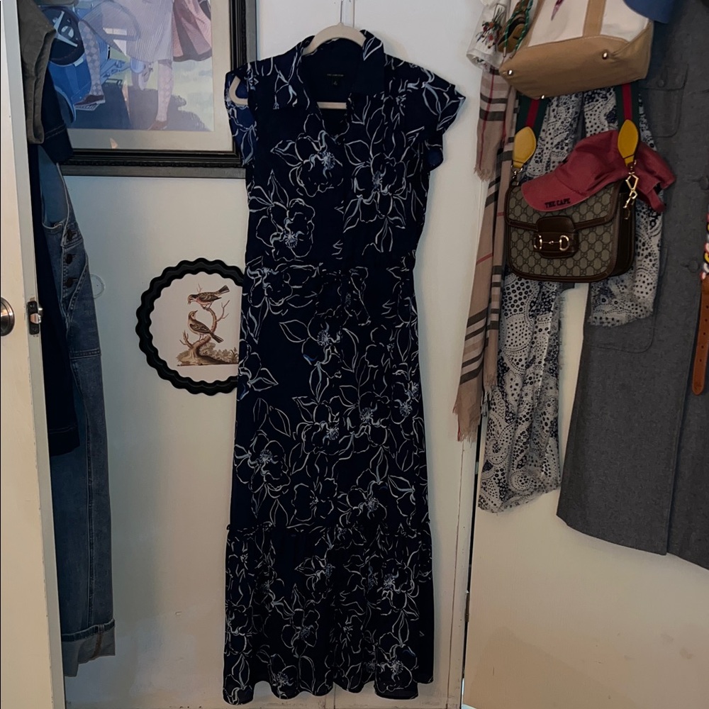 The Limited Navy and White Floral Maxi Dress